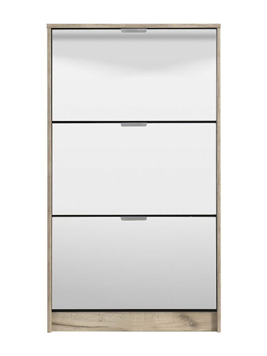 Ξύλινη Παπουτσοθήκη Hugo 23 με 3 Ράφια Grey Oak...