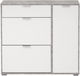 Suport pentru pantofi Arco 2 cu 4 Rafturi Beton cenușiu - Alb L102xW33xH94.5cm