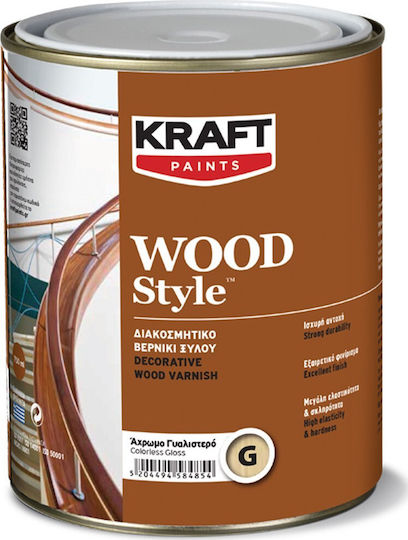 Kraft Wood Style Surface Varnish Polyurethane Solvent Based Colorless Gloss 2.5lt