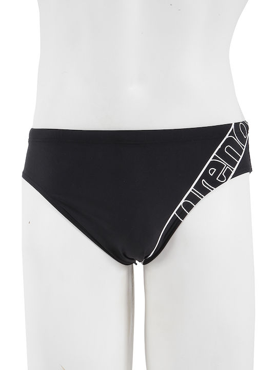 Arena Spring Brief Bărbați Înot Slip Negru Monocrom