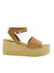 Damen Sandalen Piedini 34 camel Leder