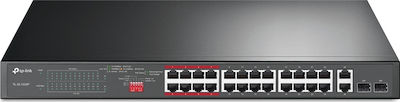 TP-LINK TL-SL1226P v1 Unmanaged L2 PoE+ Switch με 24 Θύρες Ethernet και 2 SFP Θύρες