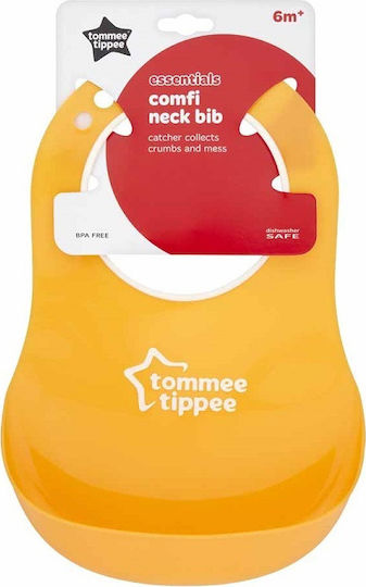 Tommee Tippee Comfi Wasserdicht Lätzchen Silikon mit Taste & Tasche Orange für 6 m+ 46350041