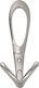 Roline Metal Wall Hanger with 2 Slots Nickel Matt 7.4x15.8cm 1pc