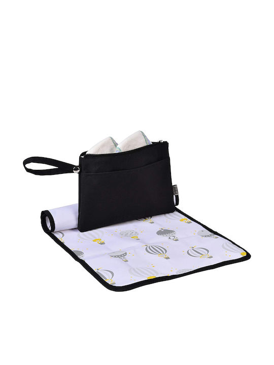 Polar Gear Tragbare Wickelauflage aus Stoff Schwarz 36x59cm