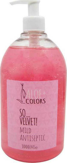 Aloe Colors So Velvet Antiseptic Hand Gel with Pump 1000ml Natural