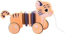 Joueco Schiebespielzeug Pull a Long Tiger aus Holz für 12++ Monate