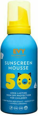 Evy Technoology Impermeabil Copii Crema de Soare Mousse SPF50 150ml