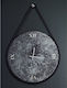 Ploumatos N110 Antique Wall Clock Mirror Black Ø95cm