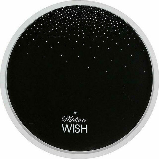 Make A Wish KA2890 Holz Rund Serviertablett in Schwarz Farbe 35x35cm 1Stück