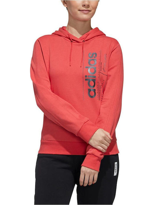 adidas Φούτερ Κόκκινο με Κουκούλα