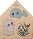 Lemnos Puzzle pentru Copii cu Îmbinări Sea Friends 3buc Done by Deer