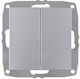 Mono Electric Recessed Wall Switch Lighting Two-Way without Frame Silver