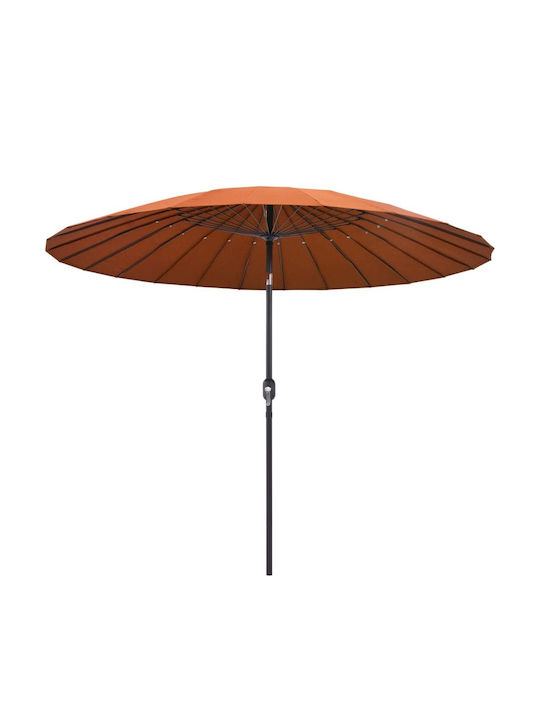Aluminum Circular Parasol Orange Diameter 2.7m