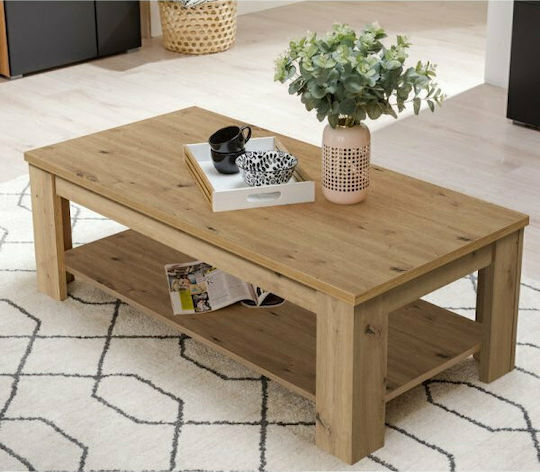 Rectangular Central Coffee Table Oscar Wooden Ks Artisan Oak M120xW60xH41.5cm