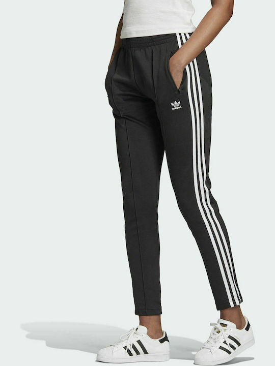 Adidas Primeblue SST Ψηλόμεσο Παντελόνι Γυναικείας Φόρμας Μαύρο