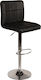 Stool Bar with Back & Adjustable Height Black Velvet-Black Metal 45x44x92cm