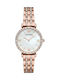 Emporio Armani Gianni T-bar Women's Watch with Pink Gold Metal Bracelet