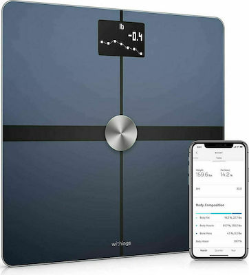Withings WBS05 Body+ Smart Bathroom Scale with Body Fat Counter Black