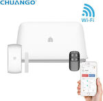 Chuango OV6 Drahtlos Alarmsystem mit Türsensor , Fernbedienung und Zentrale (Wi-Fi)