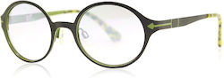 Opposit Plastic Eyeglass Frame Green TNM004S 01 Opposit Plastic Eyeglass Frame Green TNM004S 01