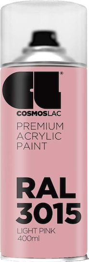 Cosmos Lac Spray Paint Premium Acrylic with Metallic Effect Light Pink RAL 3015 400ml