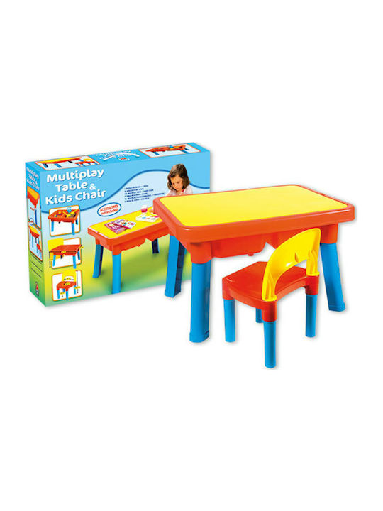 Χρωματιστό Τραπεζάκι και Καρέκλα Kinder Tischset mit Stühlen aus Plastik Mehrfarbig 8901-0000