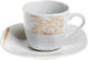 Nava Funky Porcelain Tea Cup Set White 6pcs