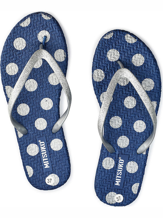 Mitsuko Women's Flip Flops Blue