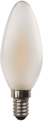 Eurolamp LED Lampen für Fassung E14 und Form C37 Kühles Weiß 806lm 1Stück