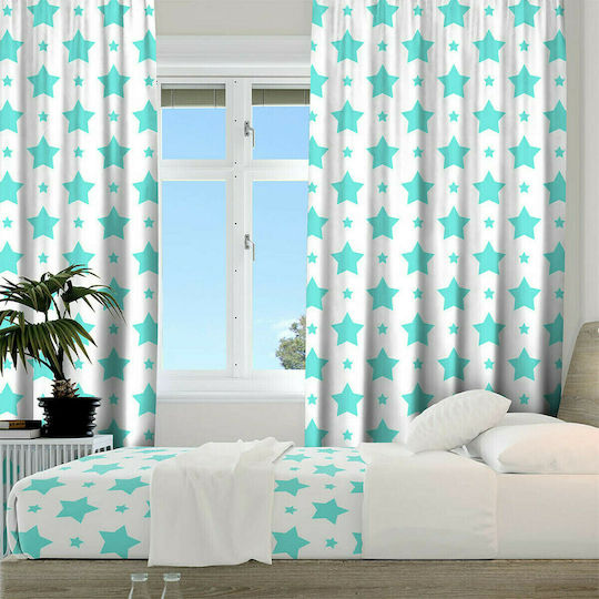 Lino Home Perdea pentru Copii Stern cu Tresă 601 Ciel 8000000767 135x270buc
