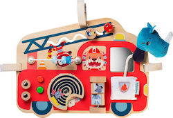 Lilliputiens Baby-Spielzeug Πίνακας Δραστηριοτήτων Fire Station aus Holz für 10++ Monate