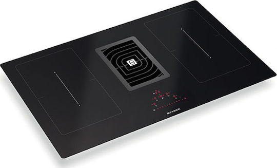 Faber Galileo BK Glass A830 Smart Induction Cooktop Autonomous with Hood 83x52εκ.