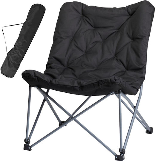 Redcliffs Camping Chair Ξαπλώστρα-Πολυθρόνα Παραλίας Αλουμινίου Μαύρη