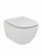 Ideal Standard Tesi Aquablade Wall-Mounted Toilet that Includes Slim Soft Close Cover White