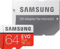 Samsung Evo Plus microSDXC 64GB Class 10 U1 UHS-I with Adapter