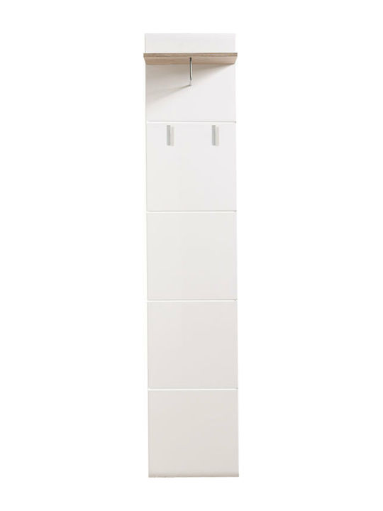 Beny CIV 390 Hallway Möbel mit Kleiderständer Grey Oak / White 39x25.5x190cm