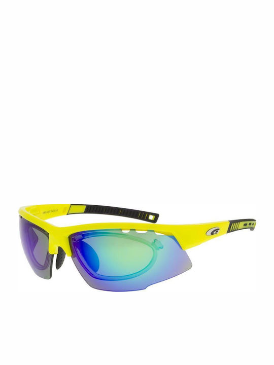 Goggle Falcon Xtreme Γυαλιά Ηλίου Κίτρινα με Κοκκάλινο Σκελετό