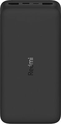 Xiaomi Redmi Power Bank 20000mAh 18W με 2 Θύρες USB-A Μαύρο