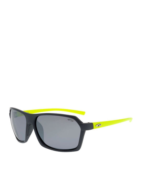 Goggle Kivo Unisex Sunglasses with Yellow Plastic Frame and Gray Lens