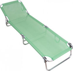 Foldable Aluminum Beach Sunbed Green