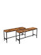 Dining Room Bench with Wooden Surface Brown 108x32.5x50cm 2pcs