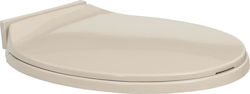 vidaXL Plastic Soft Close Toilet Slim Seat Beige 46cm vidaXL Plastic Soft Close Toilet Slim Seat Beige 46cm