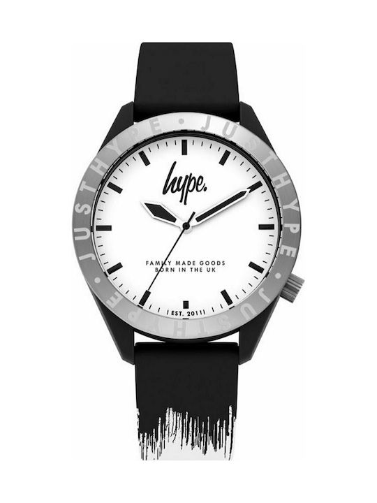 Hype Watch with Black Rubber Strap HYG006BW