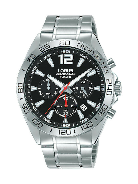 Lorus Watch Chronograph Battery with Silver Metal Bracelet RT333JX9