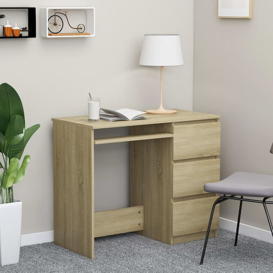Schreibtisch Holz Beige 90x45x76cm