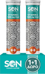 Science of Nature Vitamin C Vivid Βιταμίνη 1000mg Λεμόνι 2 x 20 αναβράζοντα δισκία