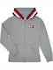 Kids Sweatshirt Cardigan with Hood Gray Global Stripe