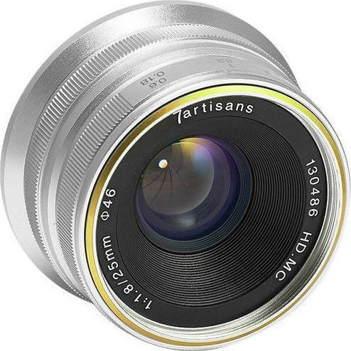 7artisans Crop Φωτογραφικός Φακός Photoelectric 25mm f/1.8 Σταθερός για Sony E Mount Silver