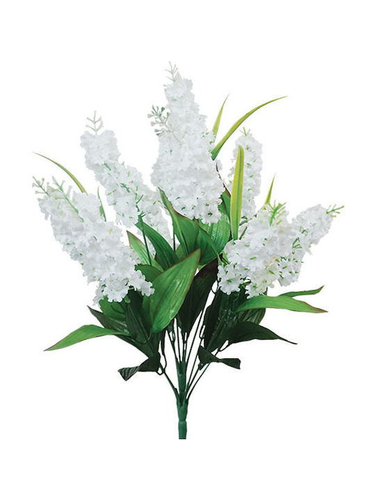 Marhome Buchet din Flori Artificiale Liliac White 53cm 1buc